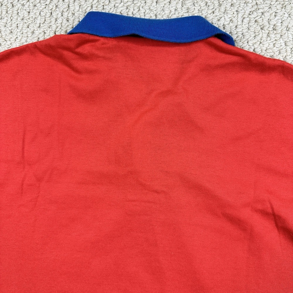 Vtg 80s Coca Cola Rugby Polo Shirt Mens L Coke Wearables 50/50 Logo Made in USA - Picture 12 of 14